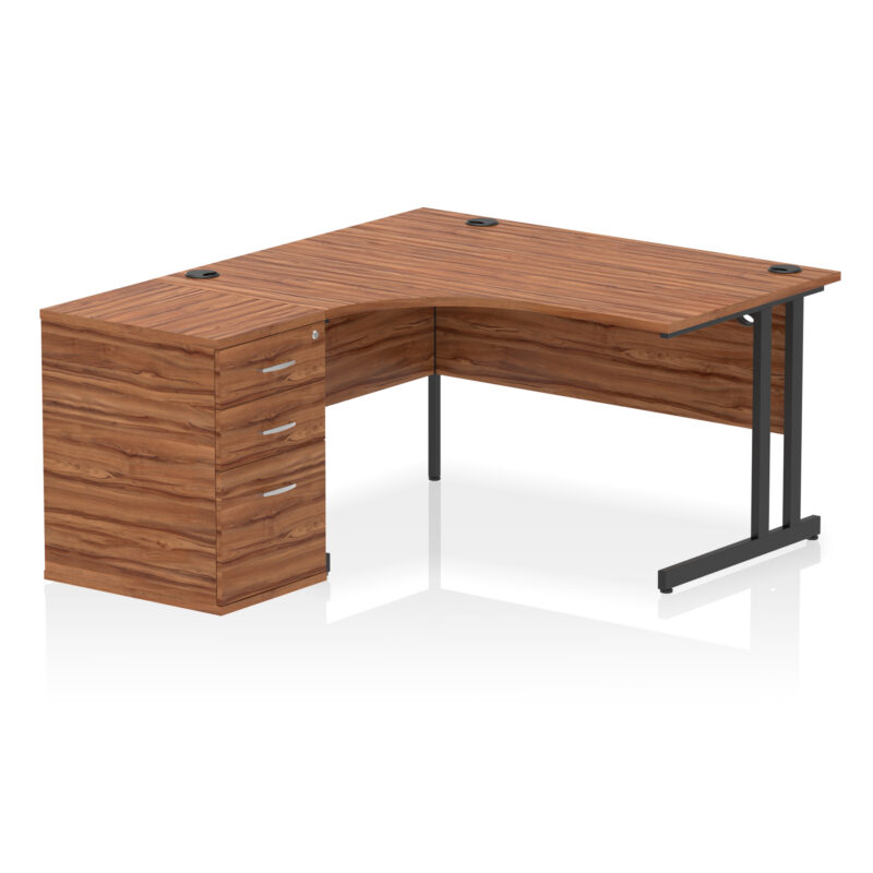 Pace 1400mm Cantilever Left Crescent Desk Workstation - Image 27