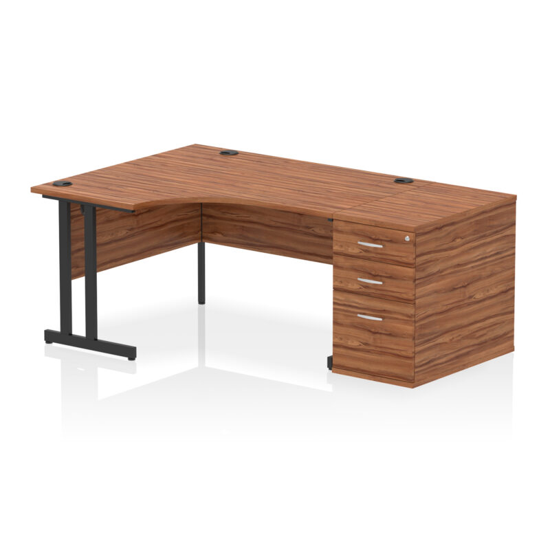 Pace 1400mm Cantilever Left Crescent Desk Workstation - Image 30