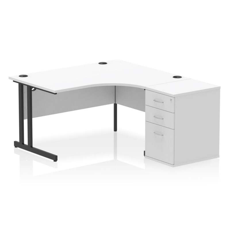 Pace 1400mm Cantilever Right Crescent Desk Workstation - Image 33