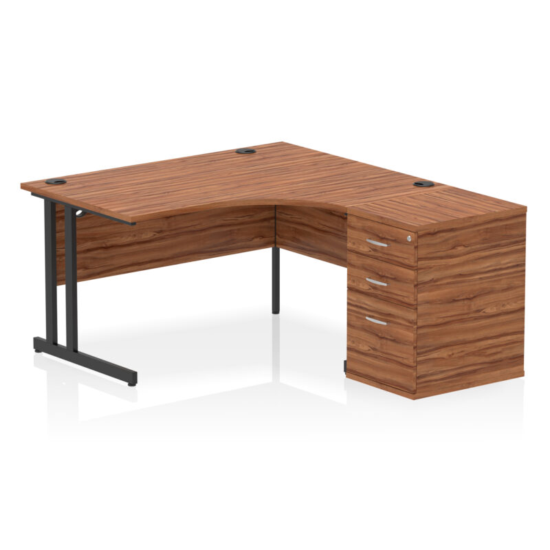 Pace 1400mm Cantilever Right Crescent Desk Workstation - Image 27