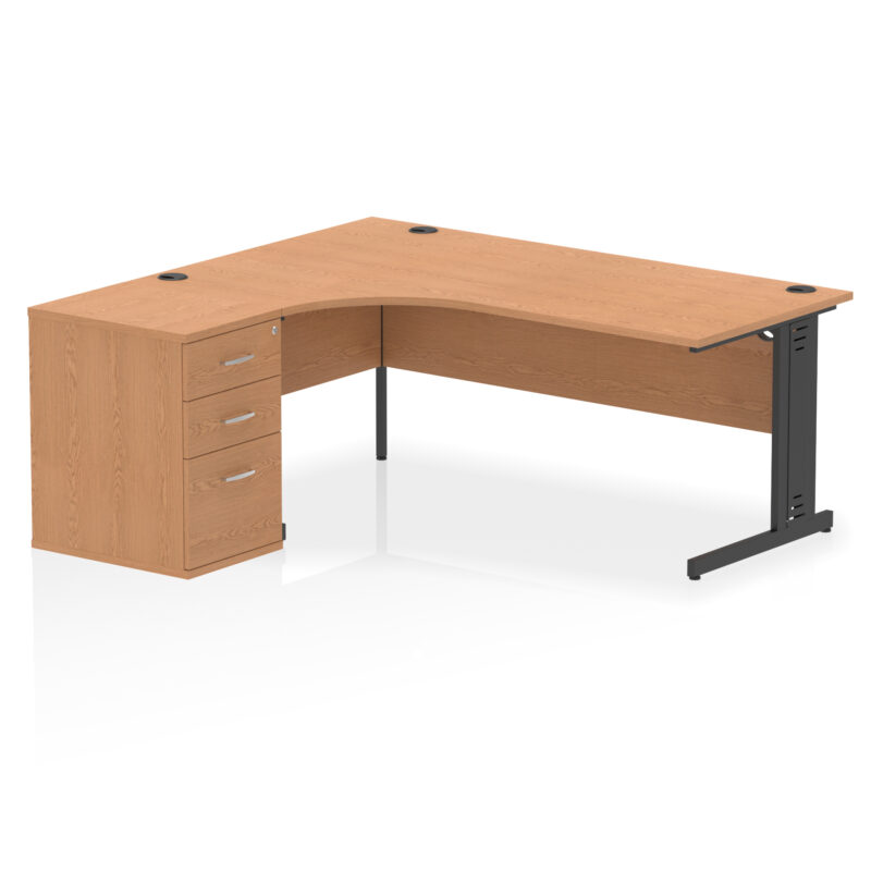 Pace 1800mm Cable Managed Left Crescent Desk Workstation - Image 19