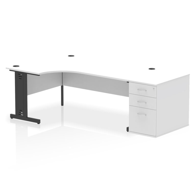 Pace 1800mm Cable Managed Left Crescent Desk Workstation - Image 34