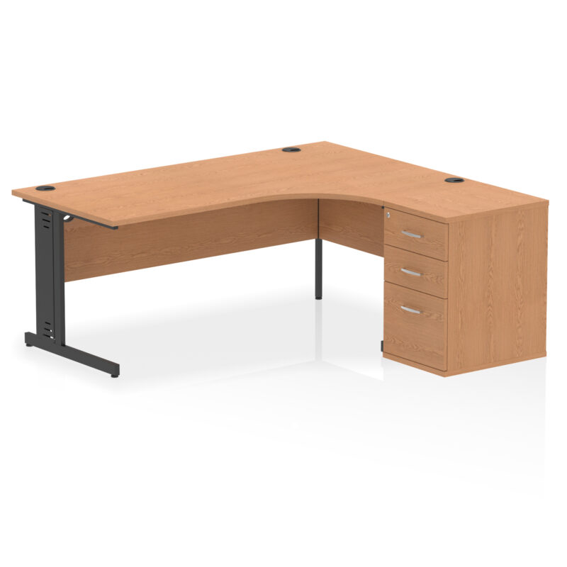 Pace 1800mm Cable Managed Right Crescent Desk Workstation - Image 19