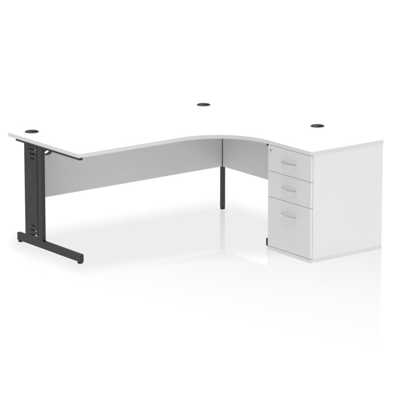 Pace 1800mm Cable Managed Right Crescent Desk Workstation - Image 31
