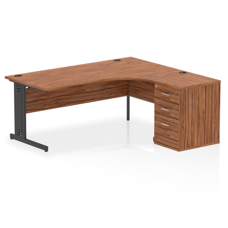 Pace 1800mm Cable Managed Right Crescent Desk Workstation - Image 25