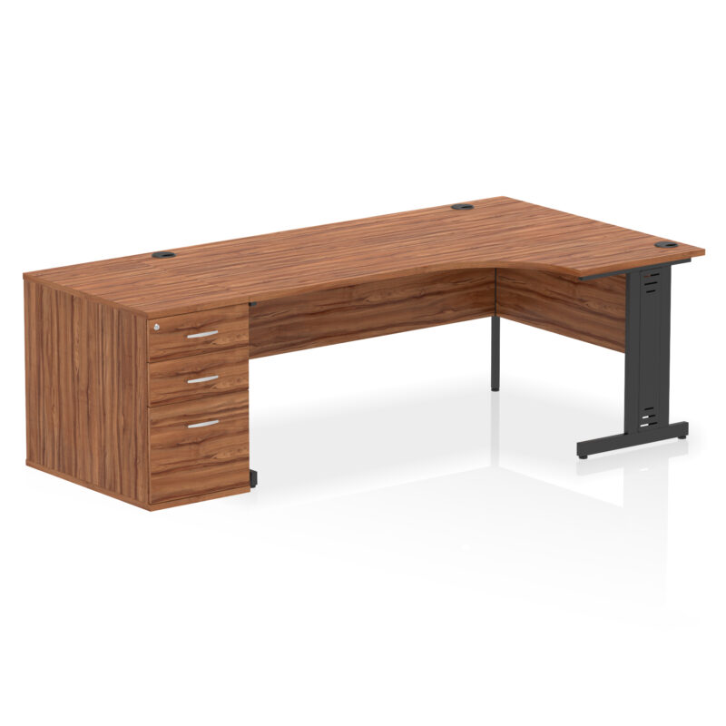 Pace 1800mm Cable Managed Right Crescent Desk Workstation - Image 28