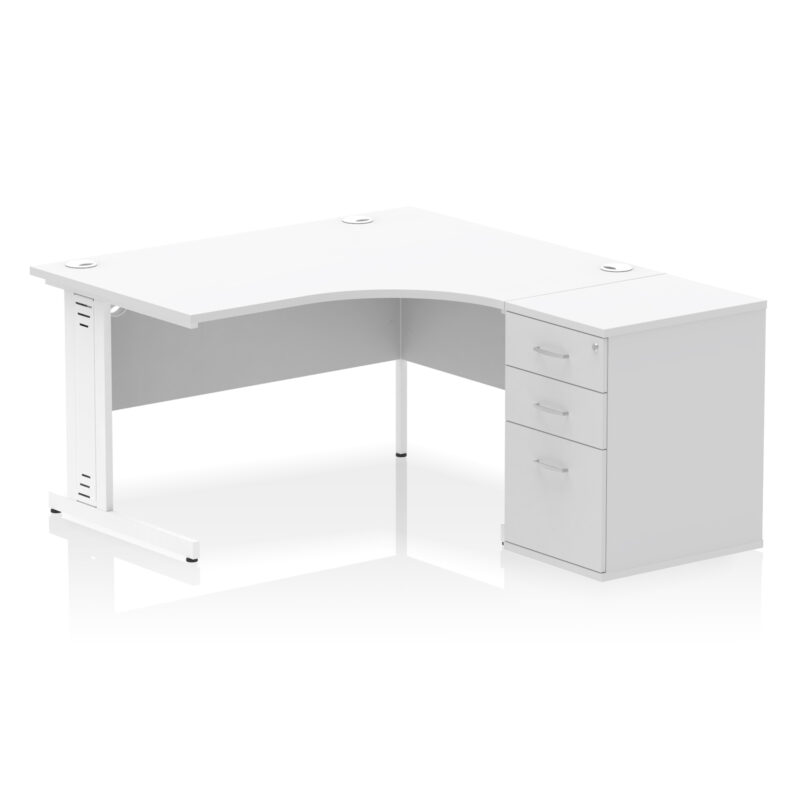 Pace 1400mm Cable Managed Right Crescent Desk Workstation - Image 25