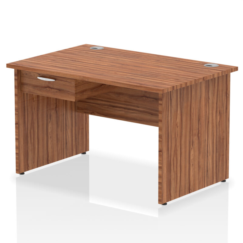 Pace Panel End Straight Desk Frame With Single One Drawer Fixed Pedestal - Image 7
