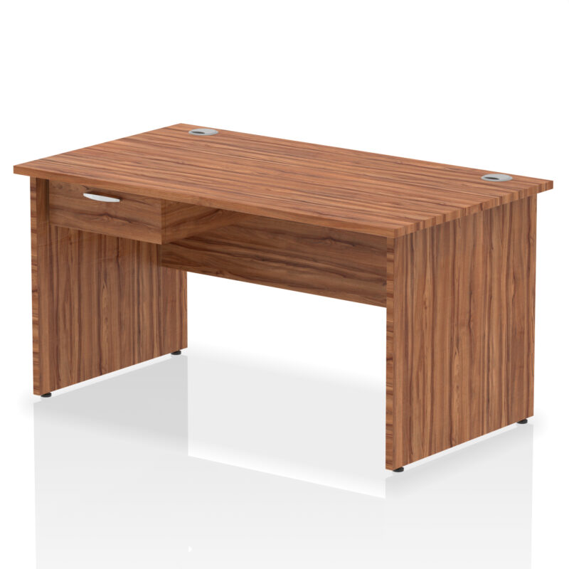 Pace Panel End Straight Desk Frame With Single One Drawer Fixed Pedestal - Image 14