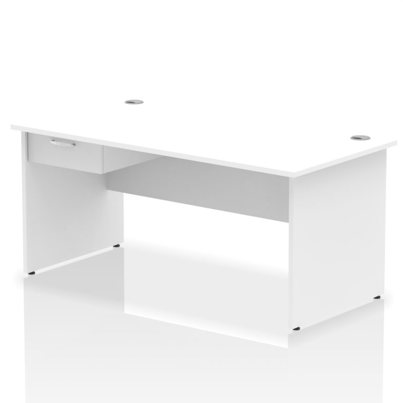 Pace Panel End Straight Desk Frame With Single One Drawer Fixed Pedestal - Image 20