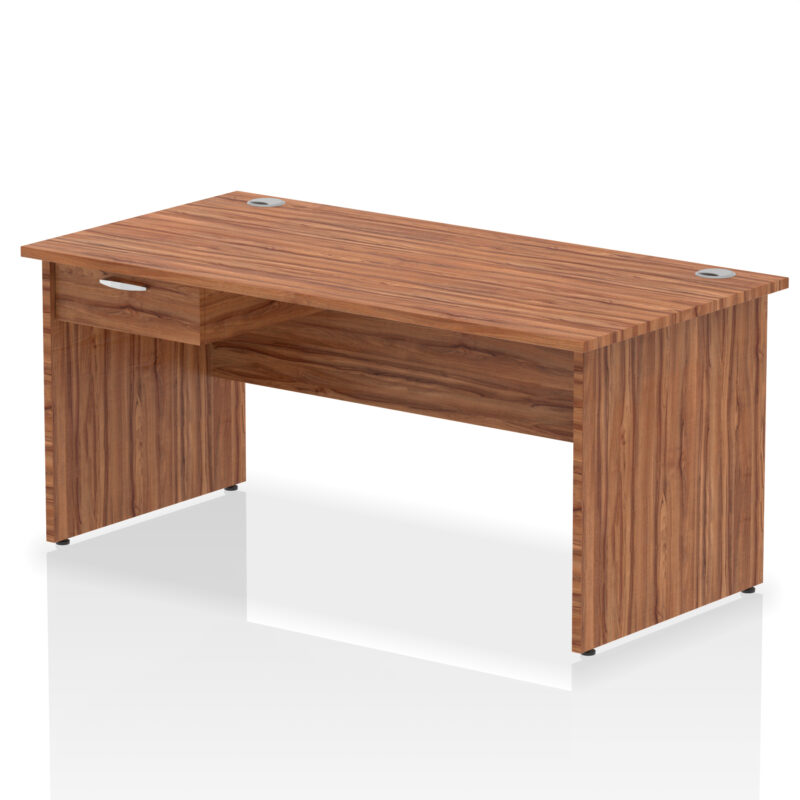 Pace Panel End Straight Desk Frame With Single One Drawer Fixed Pedestal - Image 21
