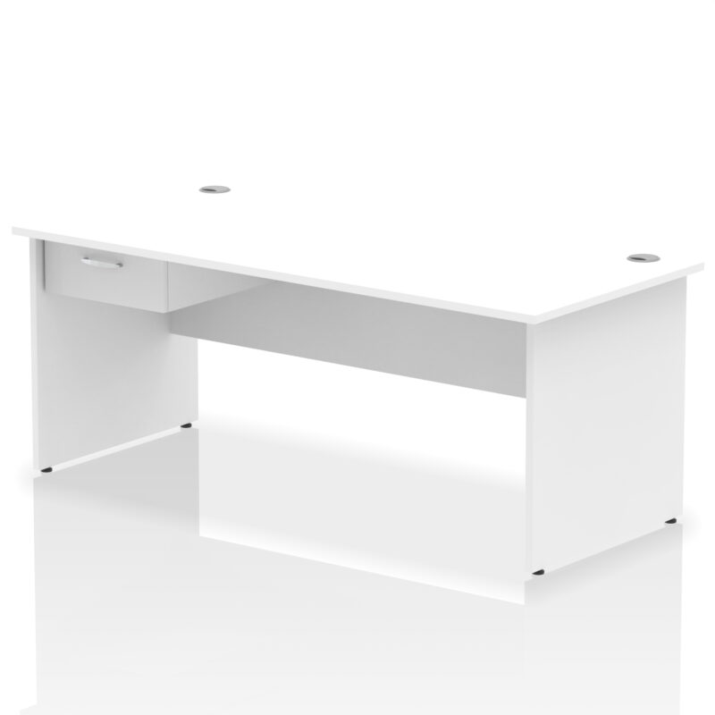 Pace Panel End Straight Desk Frame With Single One Drawer Fixed Pedestal - Image 27