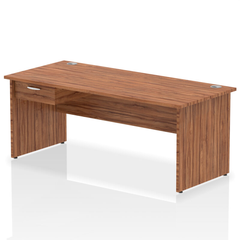 Pace Panel End Straight Desk Frame With Single One Drawer Fixed Pedestal - Image 28