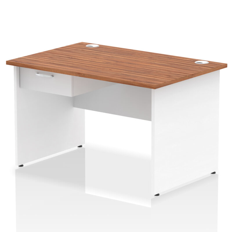 Pace Panel End Straight Desk Frame With Single One Drawer Fixed Pedestal - Image 34
