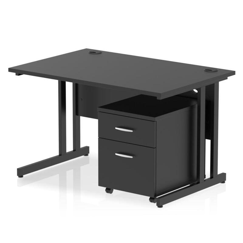 Pace 1200mm Cantilever Straight Desk With Mobile Pedestal - Image 26