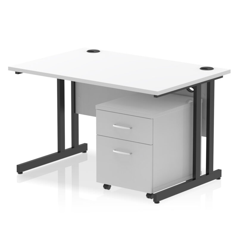 Pace 1200mm Cantilever Straight Desk With Mobile Pedestal - Image 30