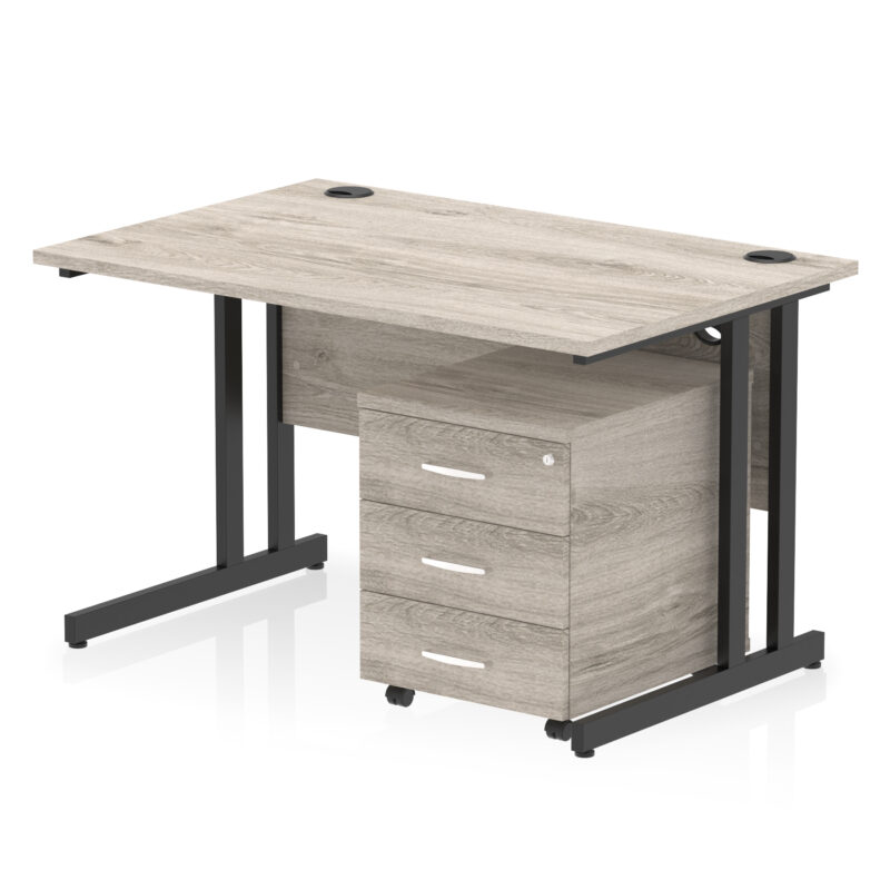 Pace 1200mm Cantilever Straight Desk With Mobile Pedestal - Image 34