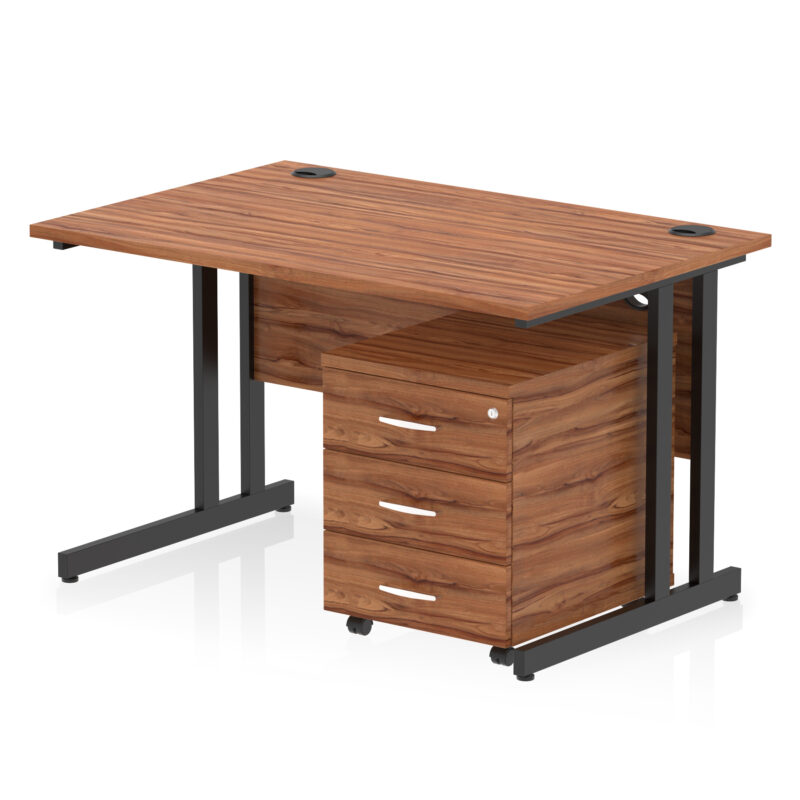 Pace 1200mm Cantilever Straight Desk With Mobile Pedestal - Image 38
