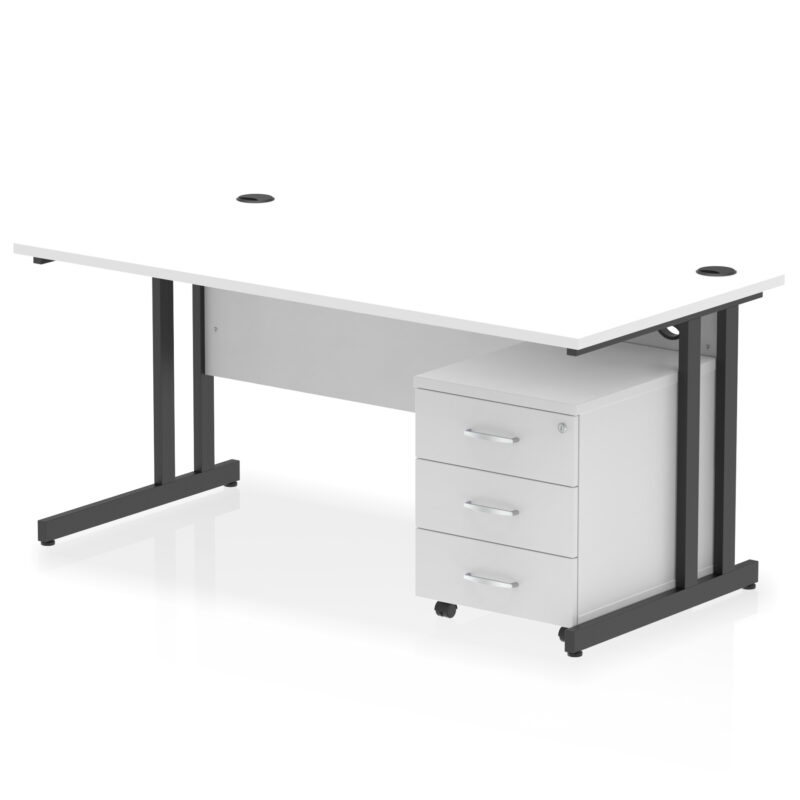 Pace 1600mm Cantilever Straight Desk With Mobile Pedestal - Image 37