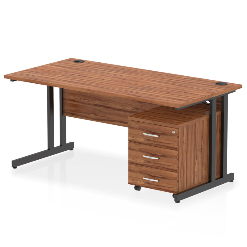 Pace 1600mm Cantilever Straight Desk With Mobile Pedestal - Image 38