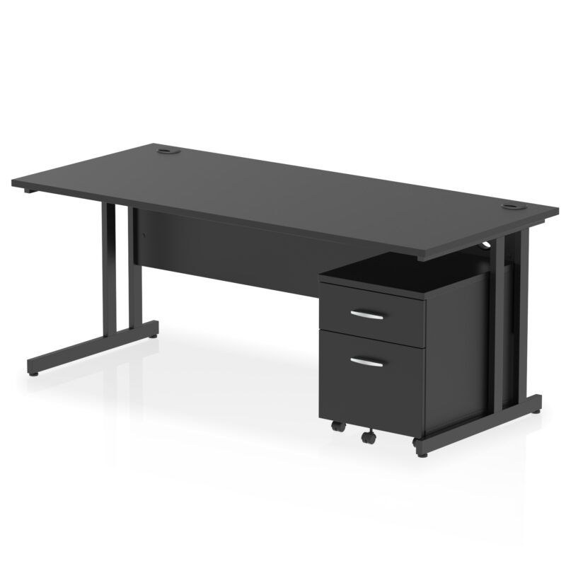 Pace 1800mm Cantilever Straight Desk With Mobile Pedestal - Image 26