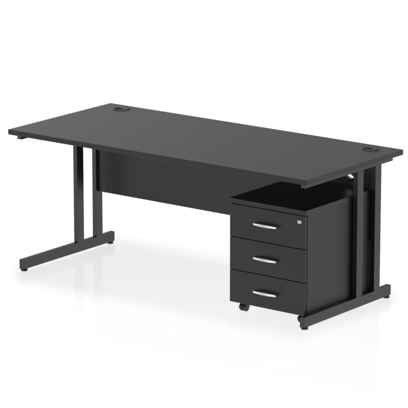 Pace 1800mm Cantilever Straight Desk With Mobile Pedestal - Image 33