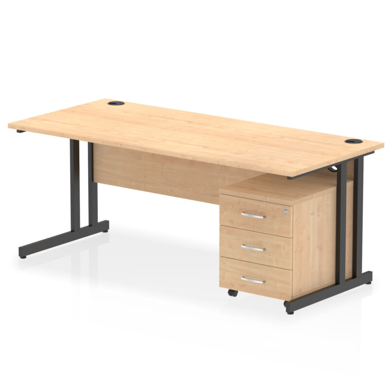 Pace 1800mm Cantilever Straight Desk With Mobile Pedestal - Image 35