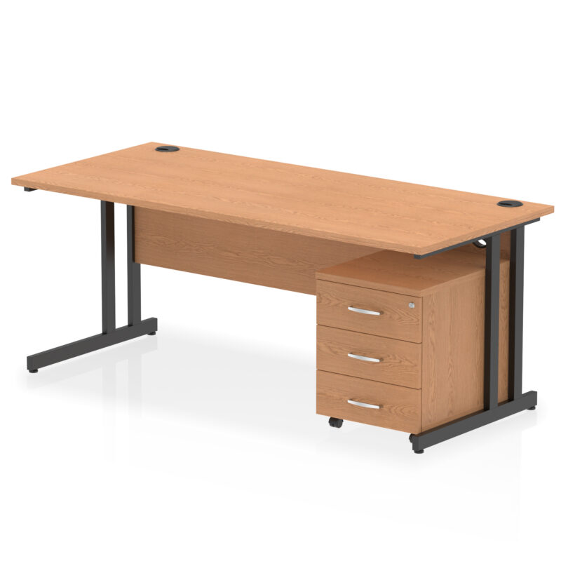 Pace 1800mm Cantilever Straight Desk With Mobile Pedestal - Image 36