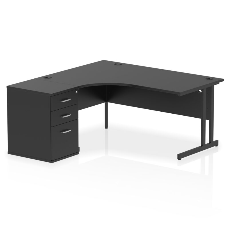 Pace 1600mm Cantilever Left Crescent Desk Workstation - Image 37