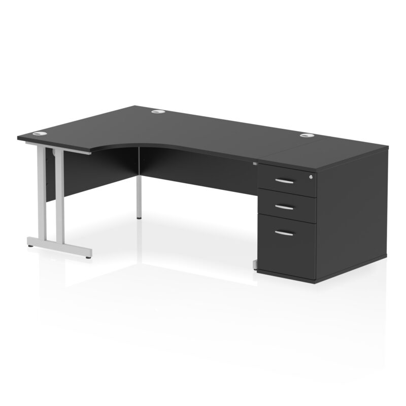Pace 1600mm Cantilever Left Crescent Desk Workstation - Image 41