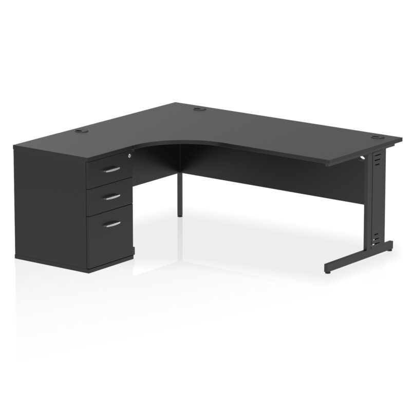 Pace 1800mm Cable Managed Left Crescent Desk Workstation - Image 37