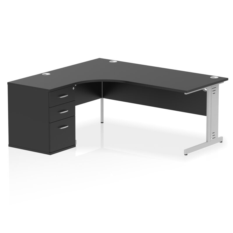 Pace 1800mm Cable Managed Left Crescent Desk Workstation - Image 38