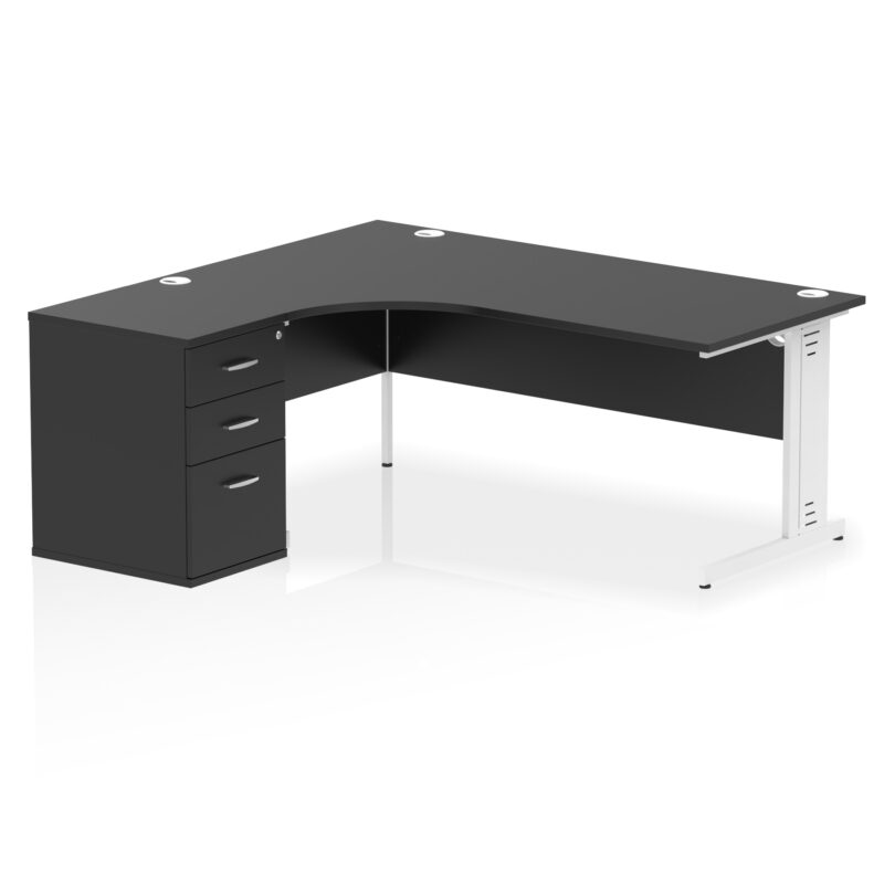 Pace 1800mm Cable Managed Left Crescent Desk Workstation - Image 39