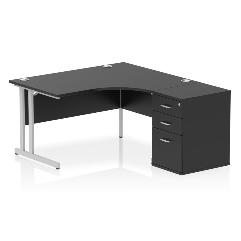 Pace 1400mm Cantilever Right Crescent Desk Workstation - Image 38