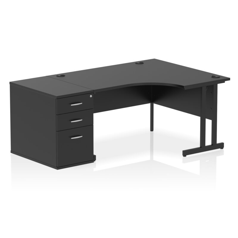 Pace 1400mm Cantilever Right Crescent Desk Workstation - Image 40