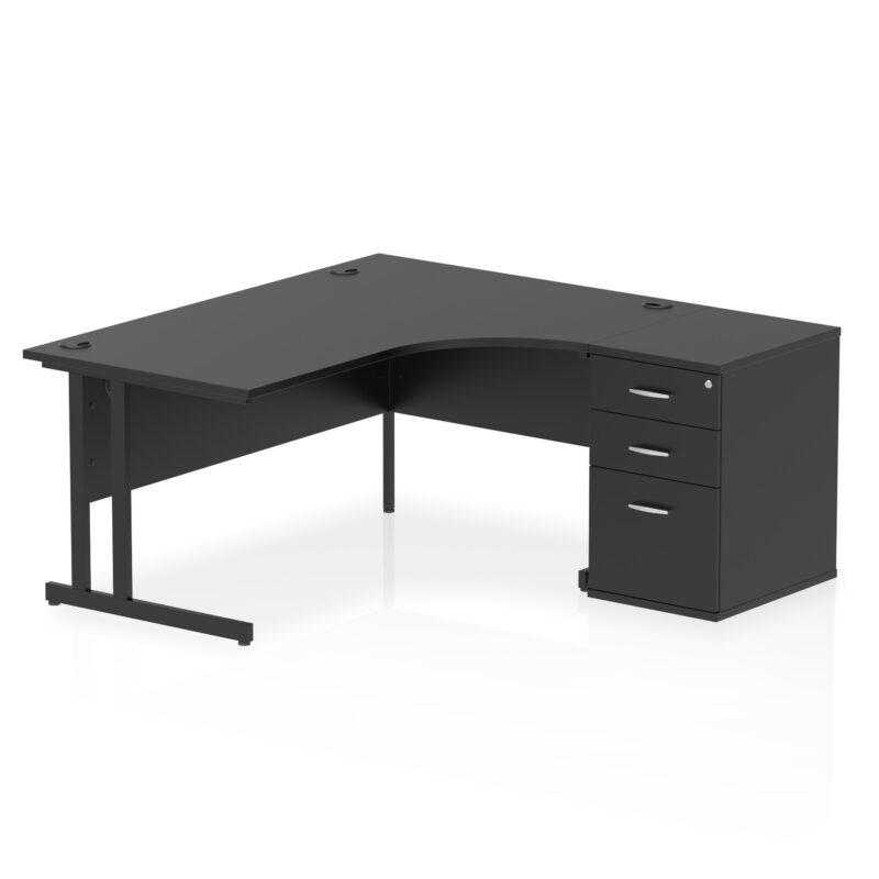 Pace 1600mm Cantilever Right Crescent Desk Workstation - Image 37