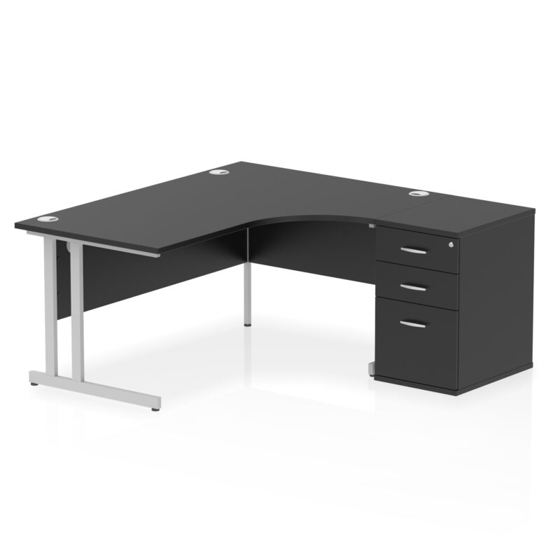 Pace 1600mm Cantilever Right Crescent Desk Workstation - Image 38