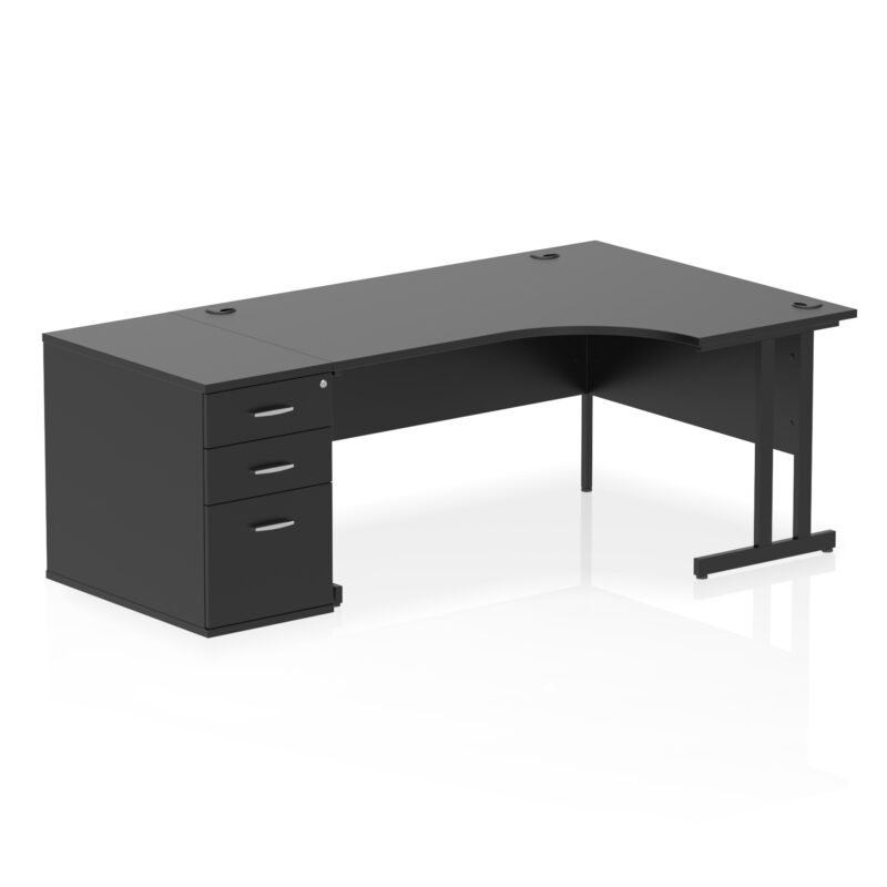 Pace 1600mm Cantilever Right Crescent Desk Workstation - Image 40