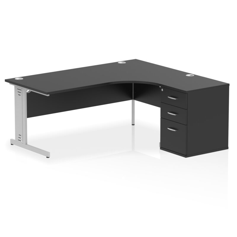 Pace 1800mm Cable Managed Right Crescent Desk Workstation - Image 38