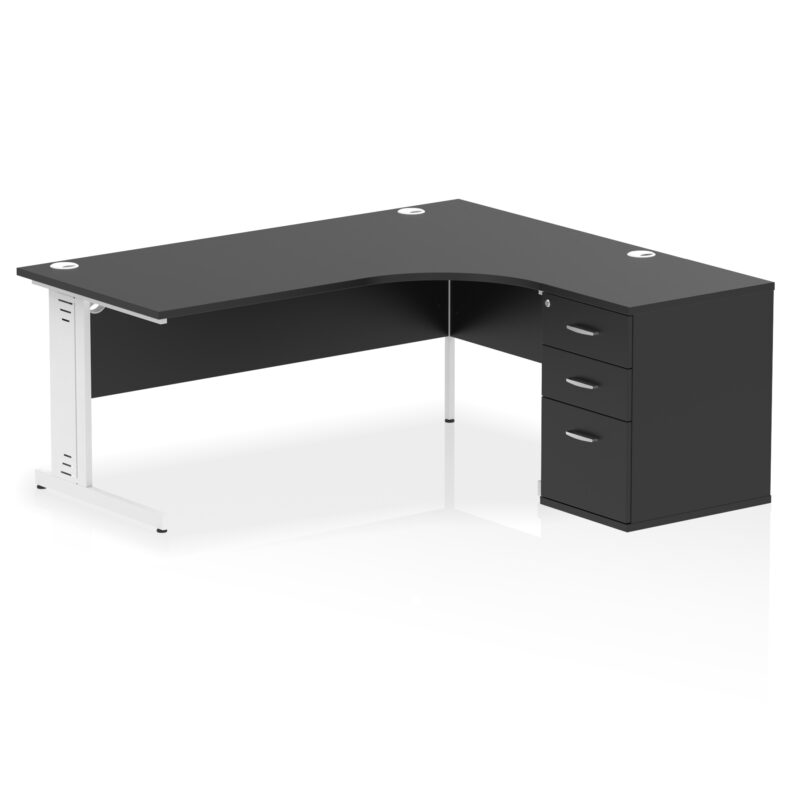 Pace 1800mm Cable Managed Right Crescent Desk Workstation - Image 39