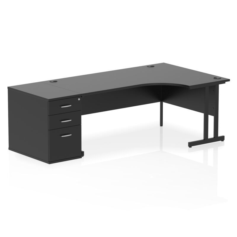 Pace 1800mm Cantilever Right Crescent Desk Workstation - Image 40