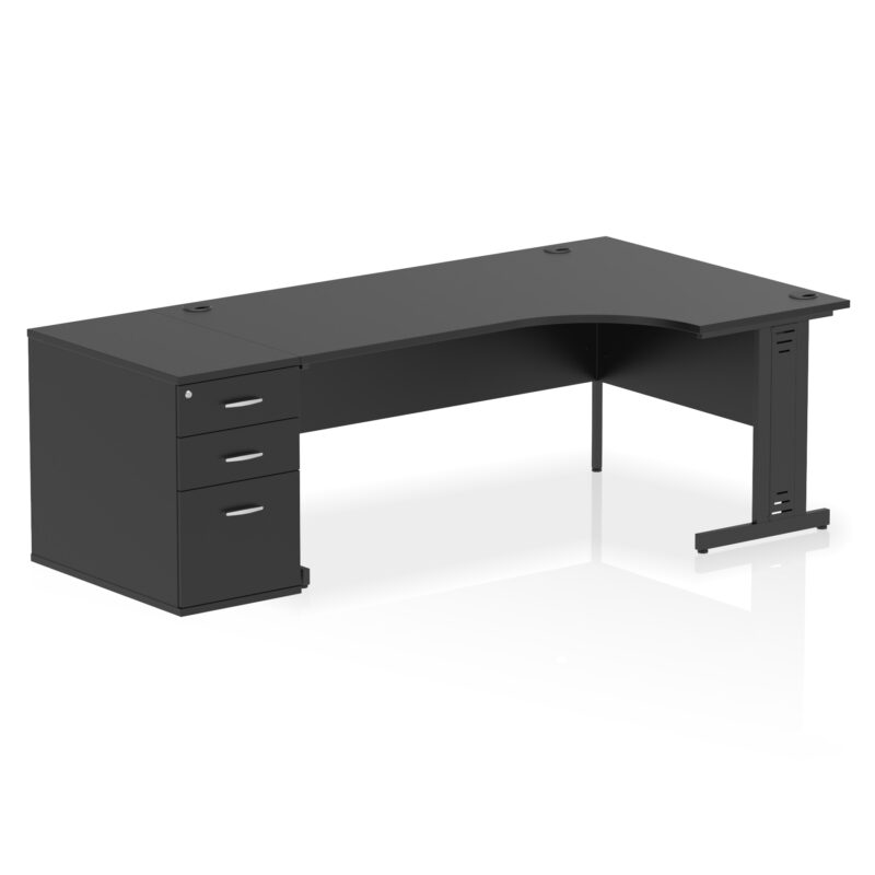 Pace 1800mm Cable Managed Right Crescent Desk Workstation - Image 40