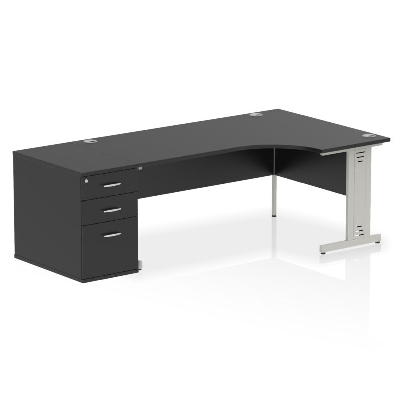Pace 1800mm Cable Managed Right Crescent Desk Workstation - Image 41
