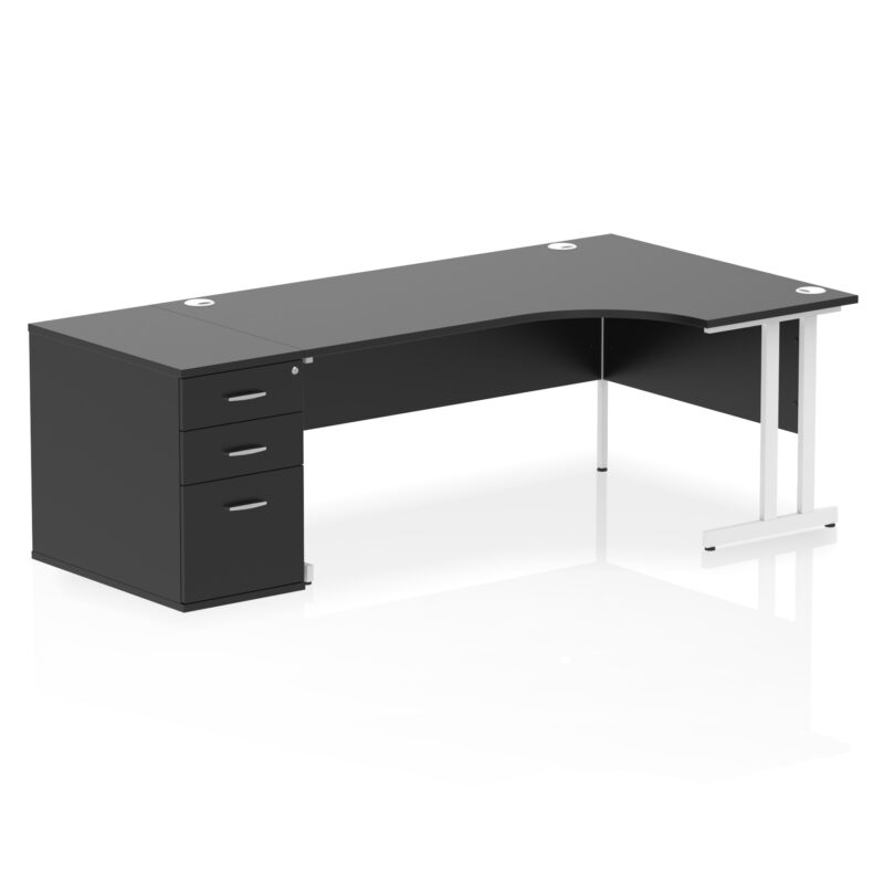 Pace 1800mm Cantilever Right Crescent Desk Workstation - Image 42