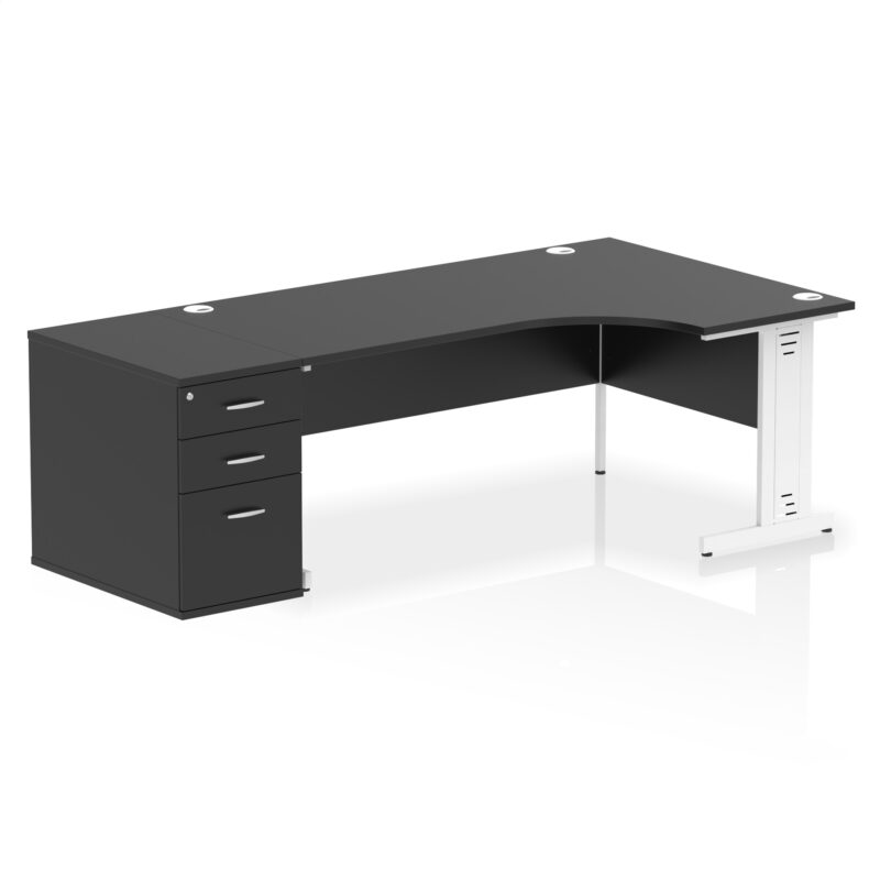 Pace 1800mm Cable Managed Right Crescent Desk Workstation - Image 42