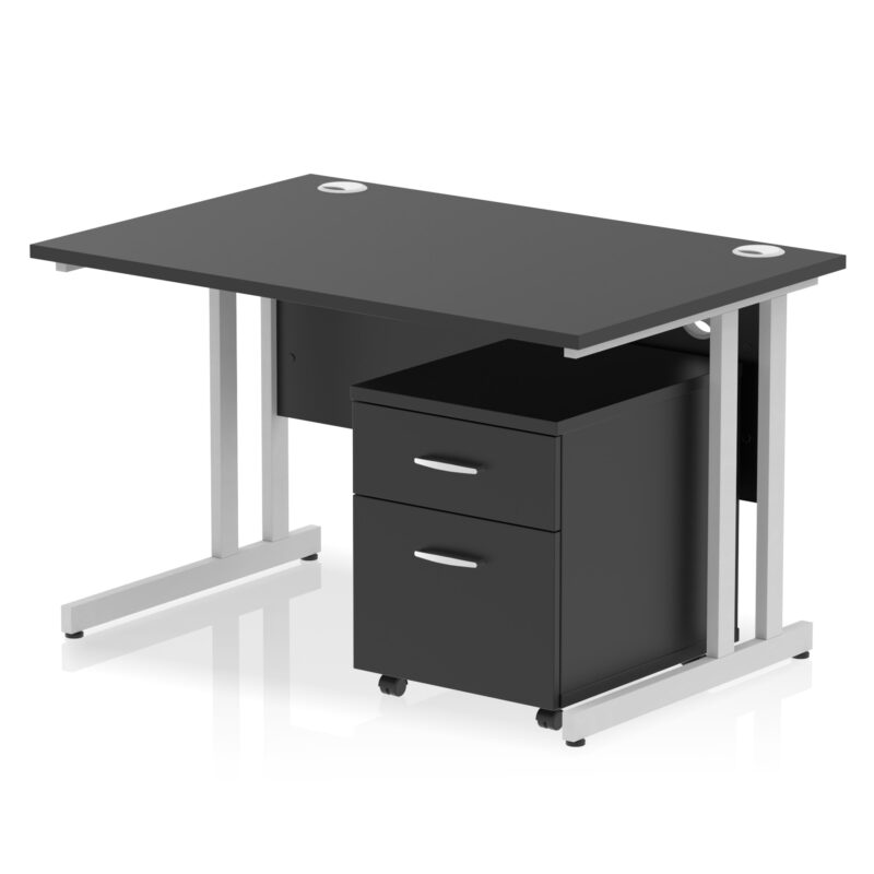 Pace 1200mm Cantilever Straight Desk With Mobile Pedestal - Image 39