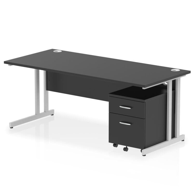Pace 1800mm Cantilever Straight Desk With Mobile Pedestal - Image 39