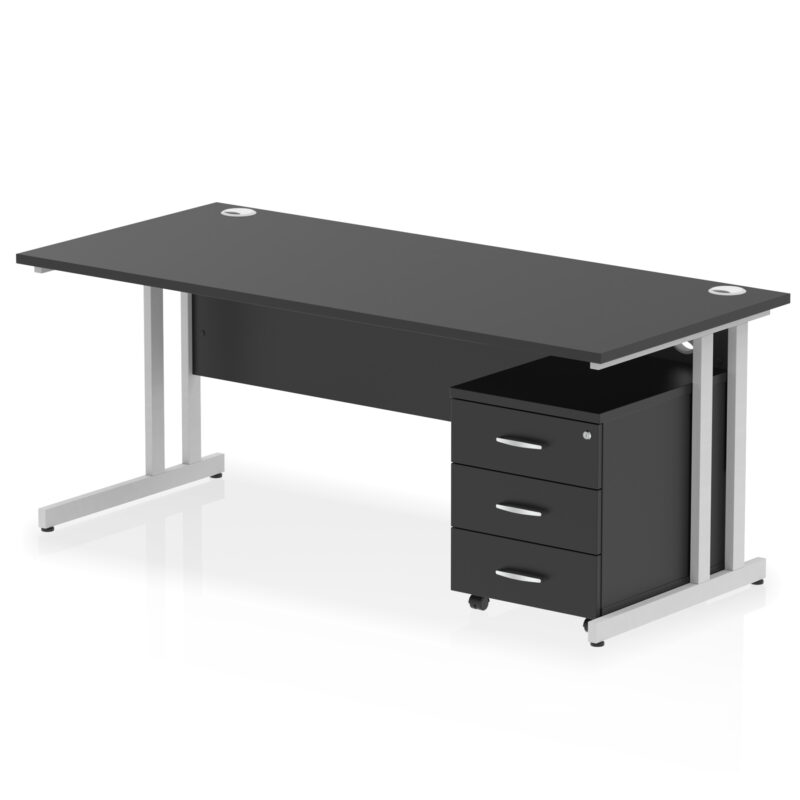 Pace 1800mm Cantilever Straight Desk With Mobile Pedestal - Image 40