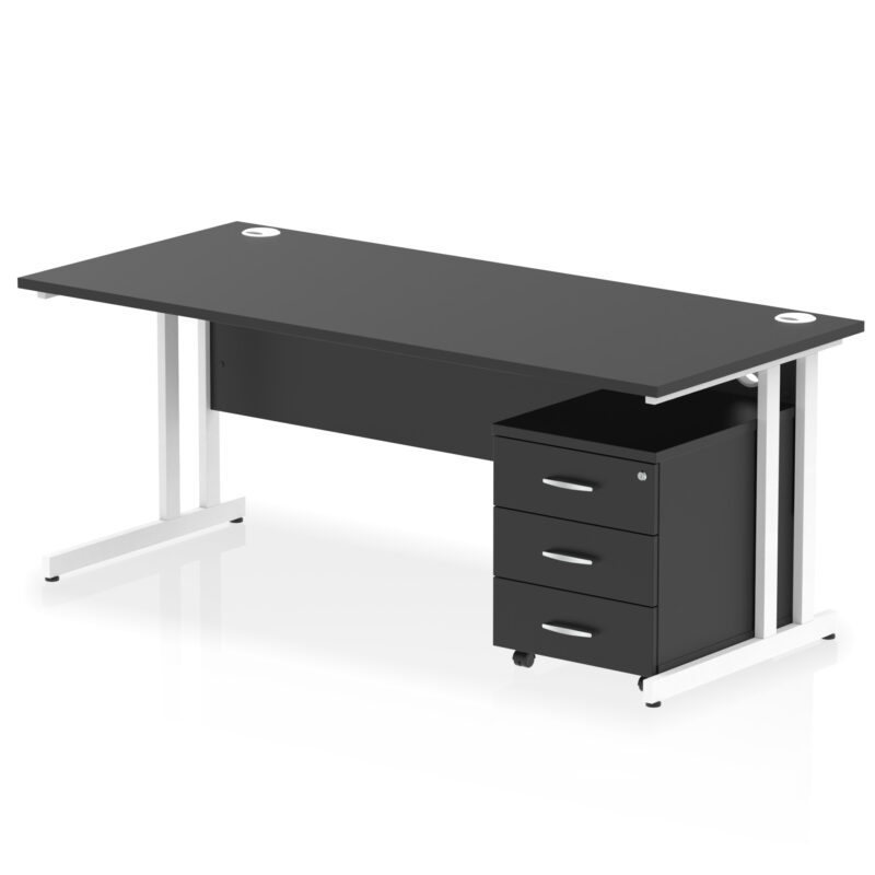Pace 1800mm Cantilever Straight Desk With Mobile Pedestal - Image 42