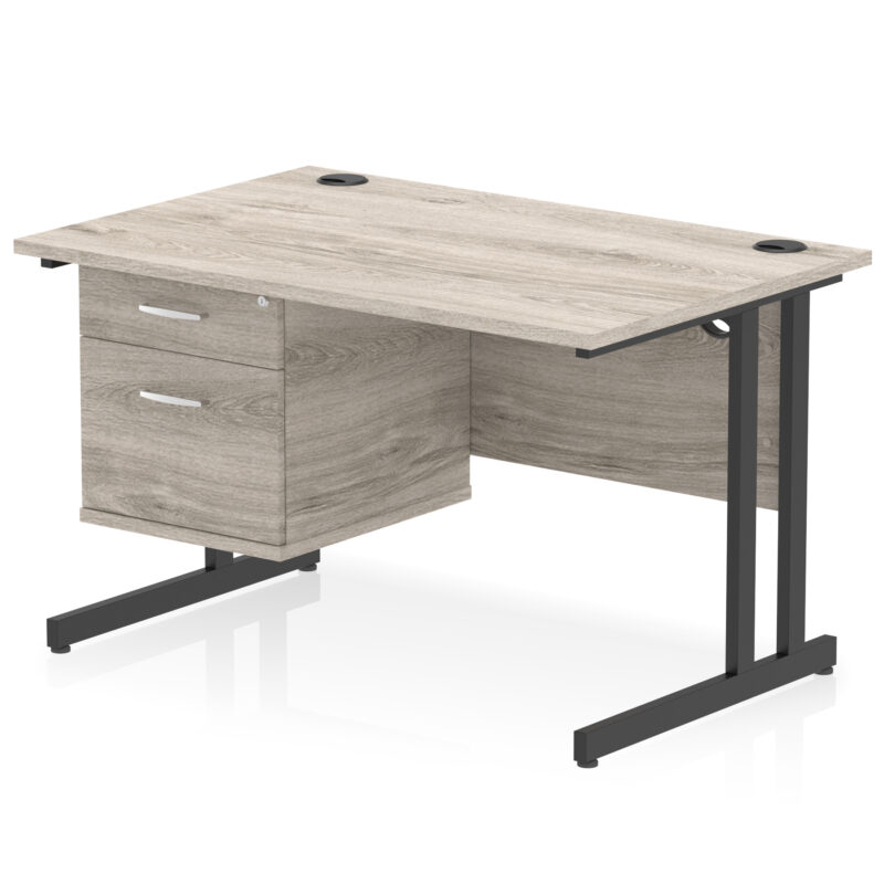Pace 1200mm Cantilever Straight Desk With Single Fixed Pedestal - Image 123
